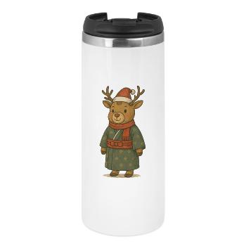 Koro le cerf de Noël - Mug isotherme - blanc - Devant