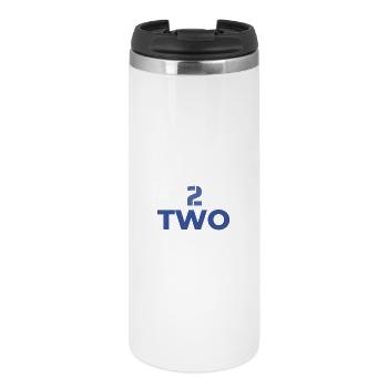 LETTER NUMBER 2 DESIGN AND TYPOGRAPHY SYMBOL - Thermal Cup - white - Front
