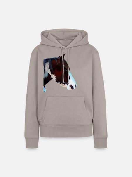 Rebell/Prinzessin - Frauen Premium Bio Hoodie - Taupe