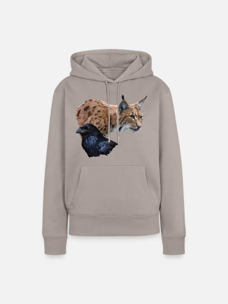 Luchs und Rabe - Frauen Premium Bio Hoodie - Taupe