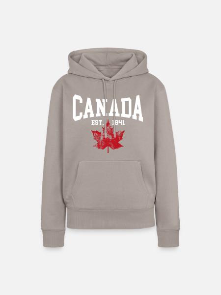 Kanada - Frauen Premium Bio Hoodie - Taupe