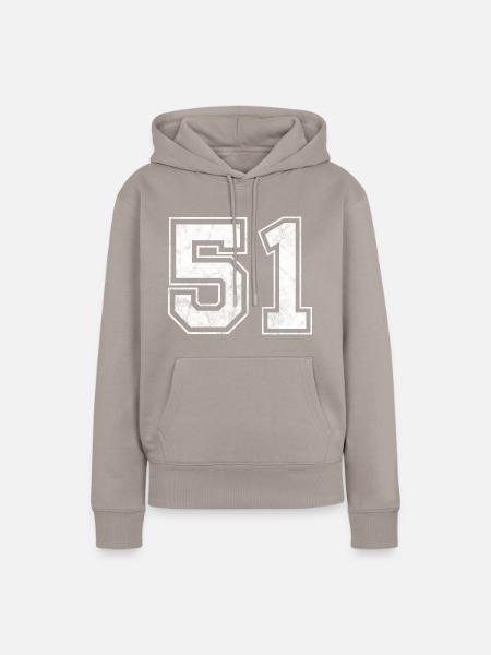 Anzahl 51 - Frauen Premium Bio Hoodie - Taupe