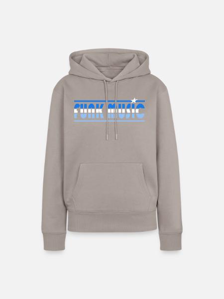 Funk Musik Funky Retro - Frauen Premium Bio Hoodie - Taupe
