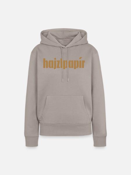 Klopapier : hajzlpapir - Frauen Premium Bio Hoodie - Taupe