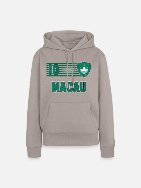 Macau Fußball Mannschaft - Frauen Premium Bio Hoodie - Taupe