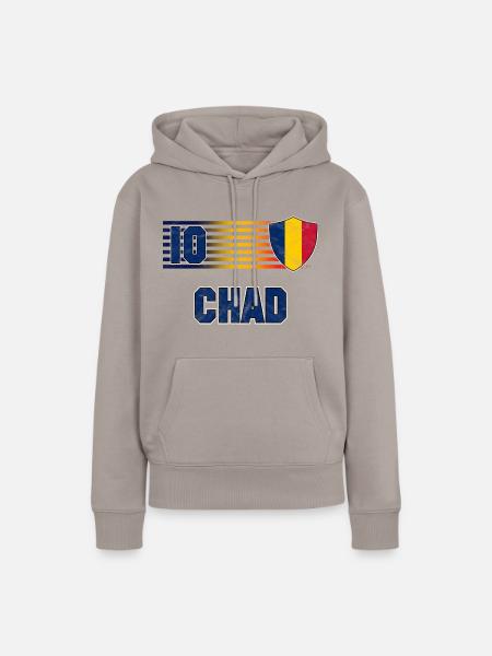 Tschad Fußball Mannschaft - Frauen Premium Bio Hoodie - Taupe