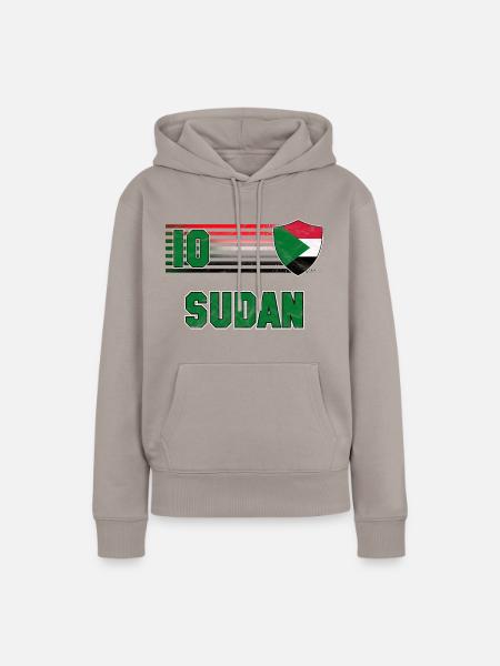 Sudan Fußball Mannschaft - Frauen Premium Bio Hoodie - Taupe