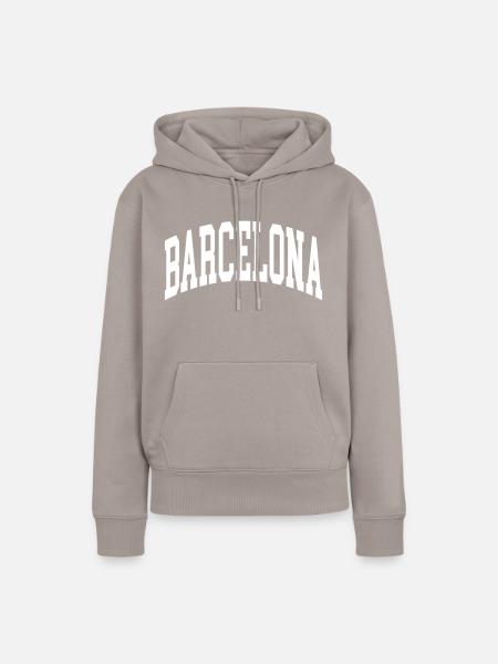 Barcelona - Frauen Premium Bio Hoodie - Taupe