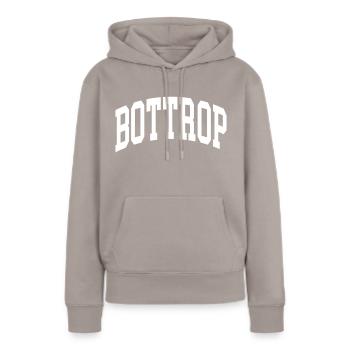 Bottrop - Sweat à capuche Premium bio Femme - taupe - Devant - Julia (174cm)