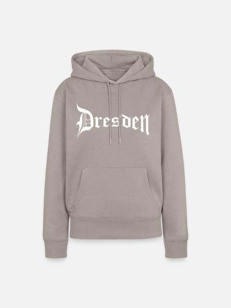 Dresden - Frauen Premium Bio Hoodie - Taupe