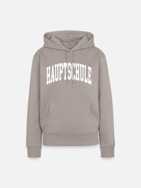Hauptschule - Frauen Premium Bio Hoodie - Taupe