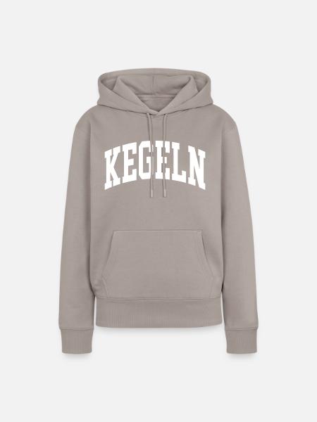 Kegeln - Frauen Premium Bio Hoodie - Taupe