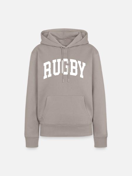 Rugby - Frauen Premium Bio Hoodie - Taupe