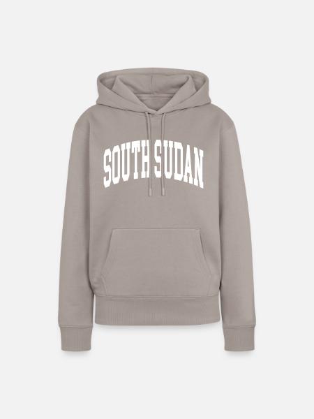 South Sudan - Frauen Premium Bio Hoodie - Taupe