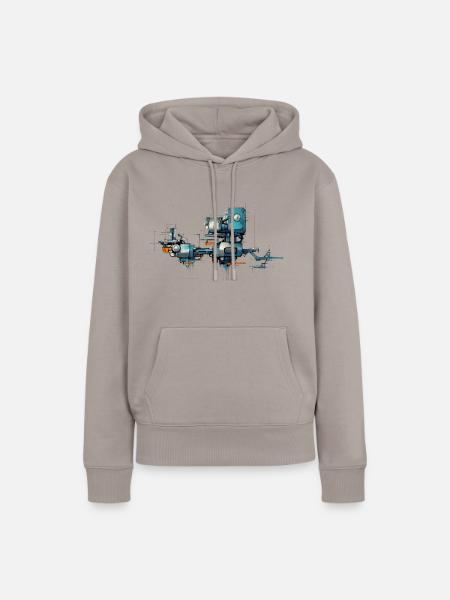 Pack Stack Machine - Frauen Premium Bio Hoodie - Taupe