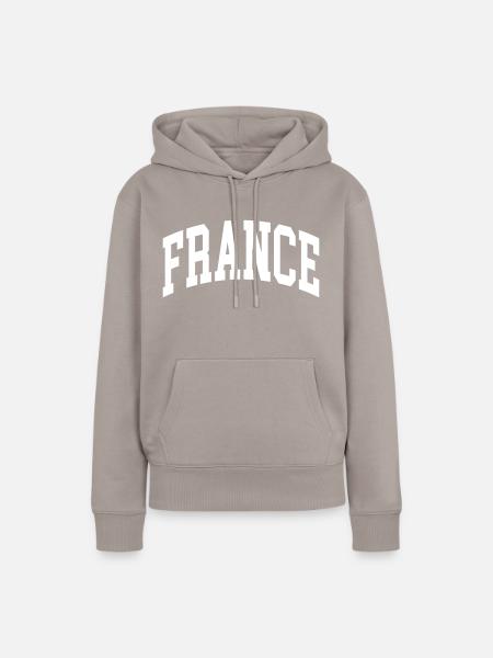 France - Frauen Premium Bio Hoodie - Taupe