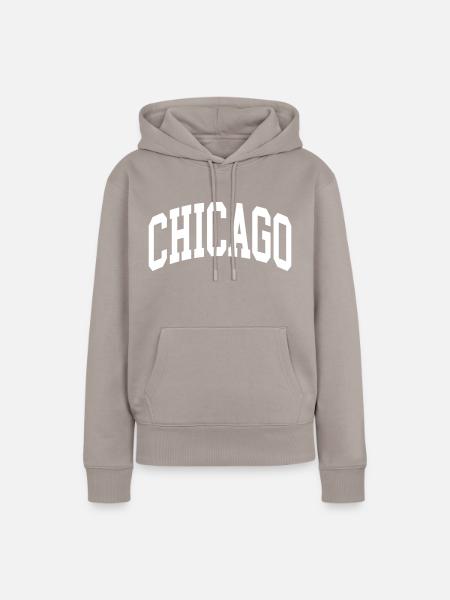 Chicago - Frauen Premium Bio Hoodie - Taupe
