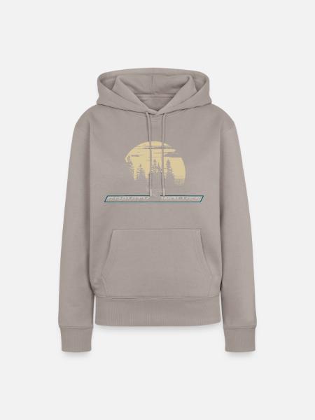 Gravity Wolves Moonlight - Frauen Premium Bio Hoodie - Taupe