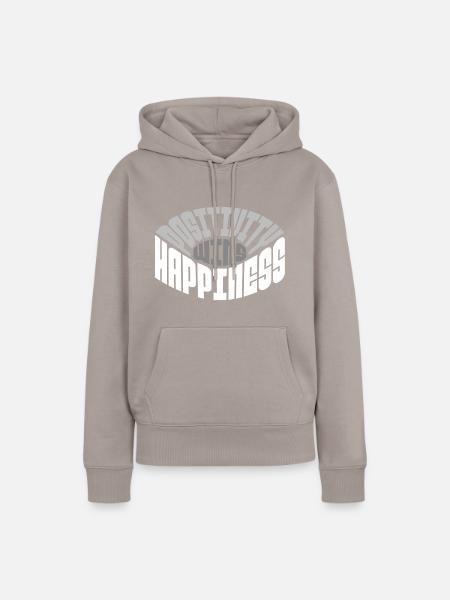Positivity only - Frauen Premium Bio Hoodie - Taupe
