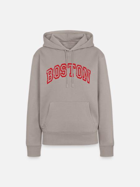 Boston - Frauen Premium Bio Hoodie - Taupe