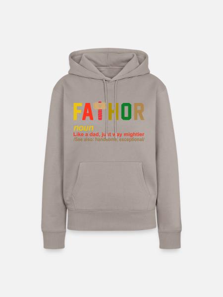 Zitat des Fathor-Vaters - Frauen Premium Bio Hoodie - Taupe