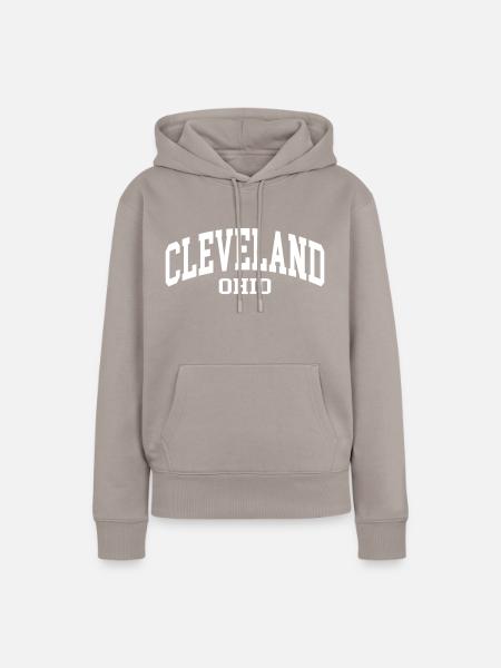 Cleveland - Frauen Premium Bio Hoodie - Taupe