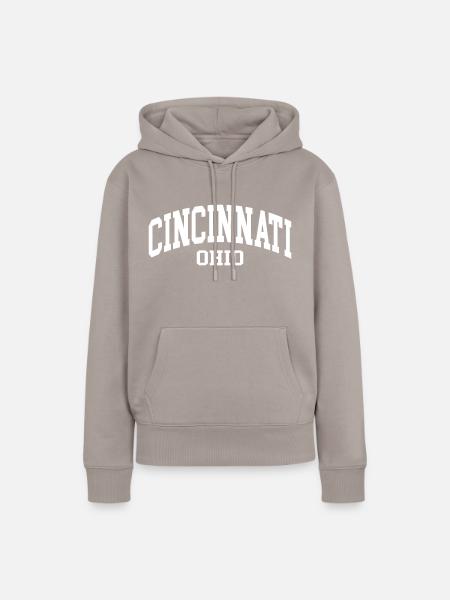 Cincinnati - Frauen Premium Bio Hoodie - Taupe