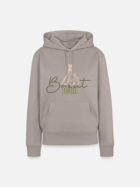Team bride - Frauen Premium Bio Hoodie - Taupe