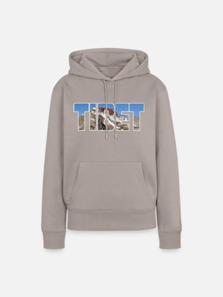 Tibet - Frauen Premium Bio Hoodie - Taupe