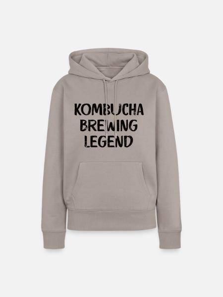 Kombucha Brewing Legend - Frauen Premium Bio Hoodie - Taupe