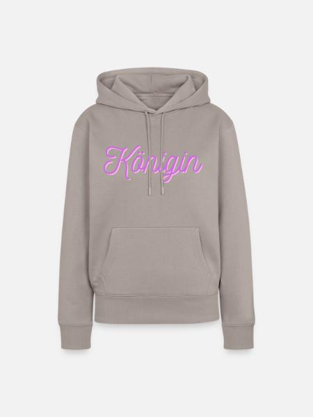 Königin - Frauen Premium Bio Hoodie - Taupe