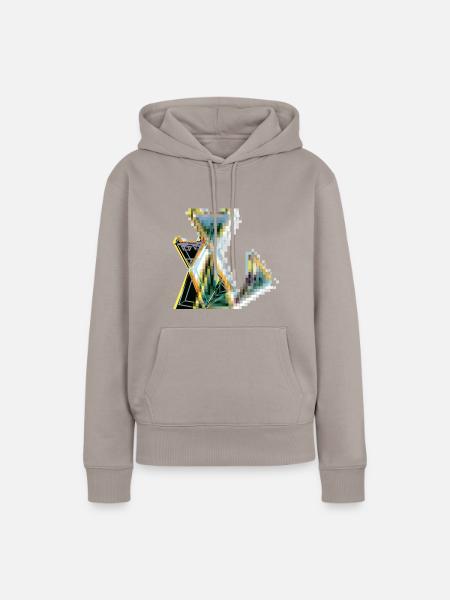 CAT TWENTY ONE - Frauen Premium Bio Hoodie - Taupe