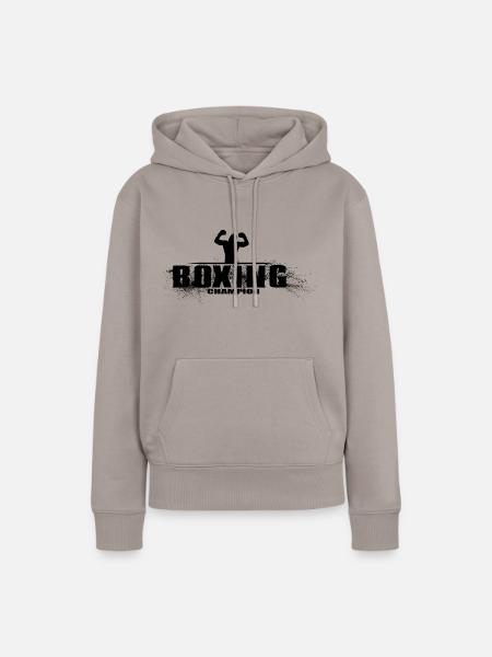 Boxing Champion - Frauen Premium Bio Hoodie - Taupe