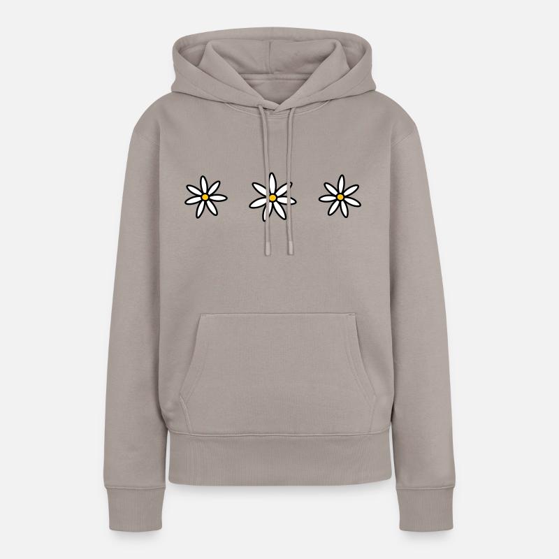 Drei Gänseblümchen - Frauen Premium Bio Hoodie - Taupe