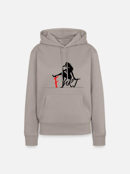 F. Art - Cooler Print - Frauen Premium Bio Hoodie - Taupe