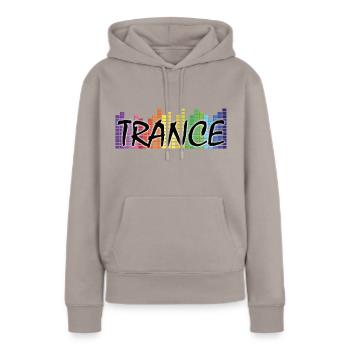Trance - Elektronische Musik - Frauen Premium Bio Hoodie - Taupe - Vorne - Julia (174cm)