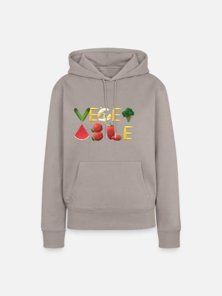 vegetable - Frauen Premium Bio Hoodie - Taupe