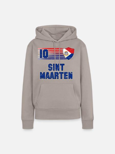 Sint Maarten Fußball Mannschaft - Frauen Premium Bio Hoodie - Taupe