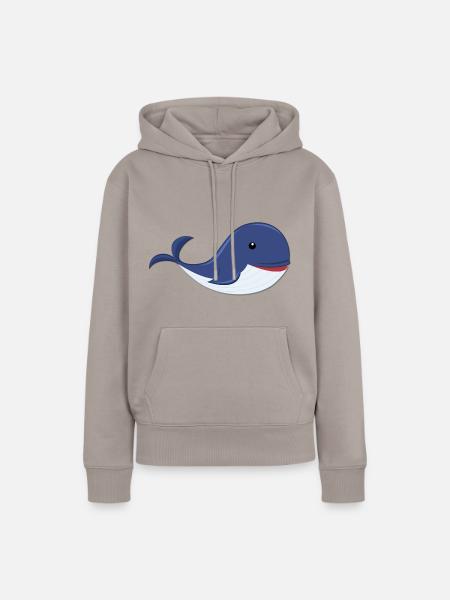 Wal Whale - Frauen Premium Bio Hoodie - Taupe