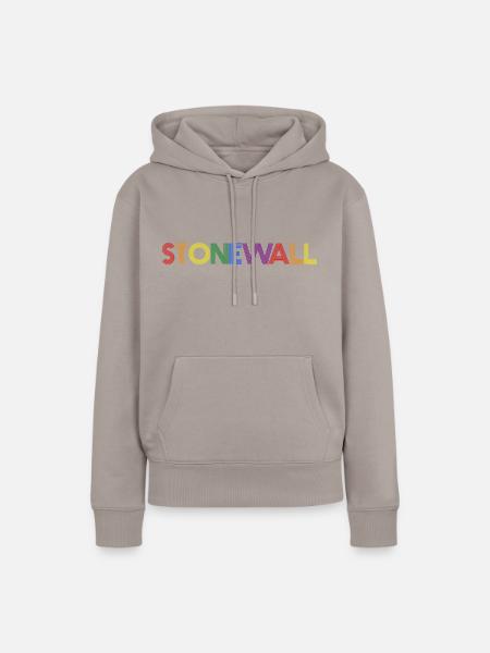 Rainbow Stonewall - Frauen Premium Bio Hoodie - Taupe