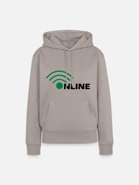 Online - Frauen Premium Bio Hoodie - Taupe