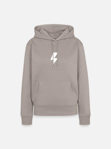 Lightning - Frauen Premium Bio Hoodie - Taupe