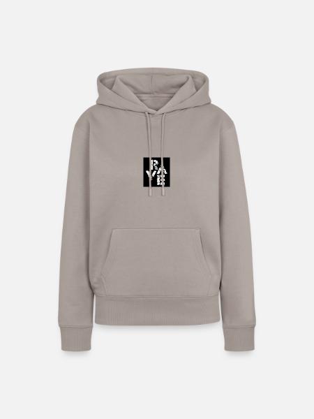 RAVE - Frauen Premium Bio Hoodie - Taupe
