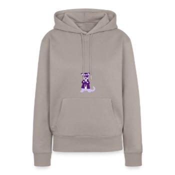 Bodyguard Lumpi - Frauen Premium Bio Hoodie - Taupe - Vorne - Julia (174cm)