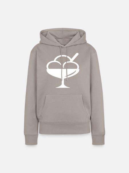 Eisbecher - Frauen Premium Bio Hoodie - Taupe