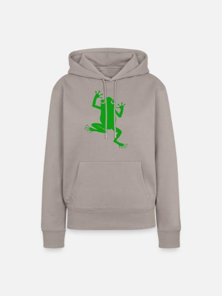 FROSCH - Frauen Premium Bio Hoodie - Taupe