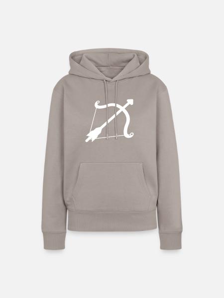 Pfeil und Bogen - Frauen Premium Bio Hoodie - Taupe