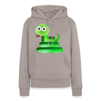 Snake Reptile - Frauen Premium Bio Hoodie - Taupe - Vorne - Julia (174cm)