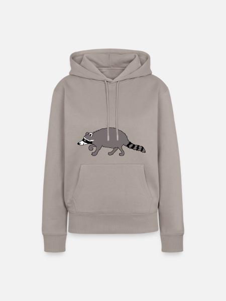 Waschbär - Frauen Premium Bio Hoodie - Taupe