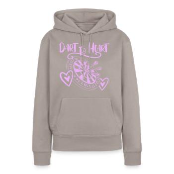 Dart to Heart Darts femmes - Sweat à capuche Premium bio Femme - taupe - Devant - Julia (174cm)
